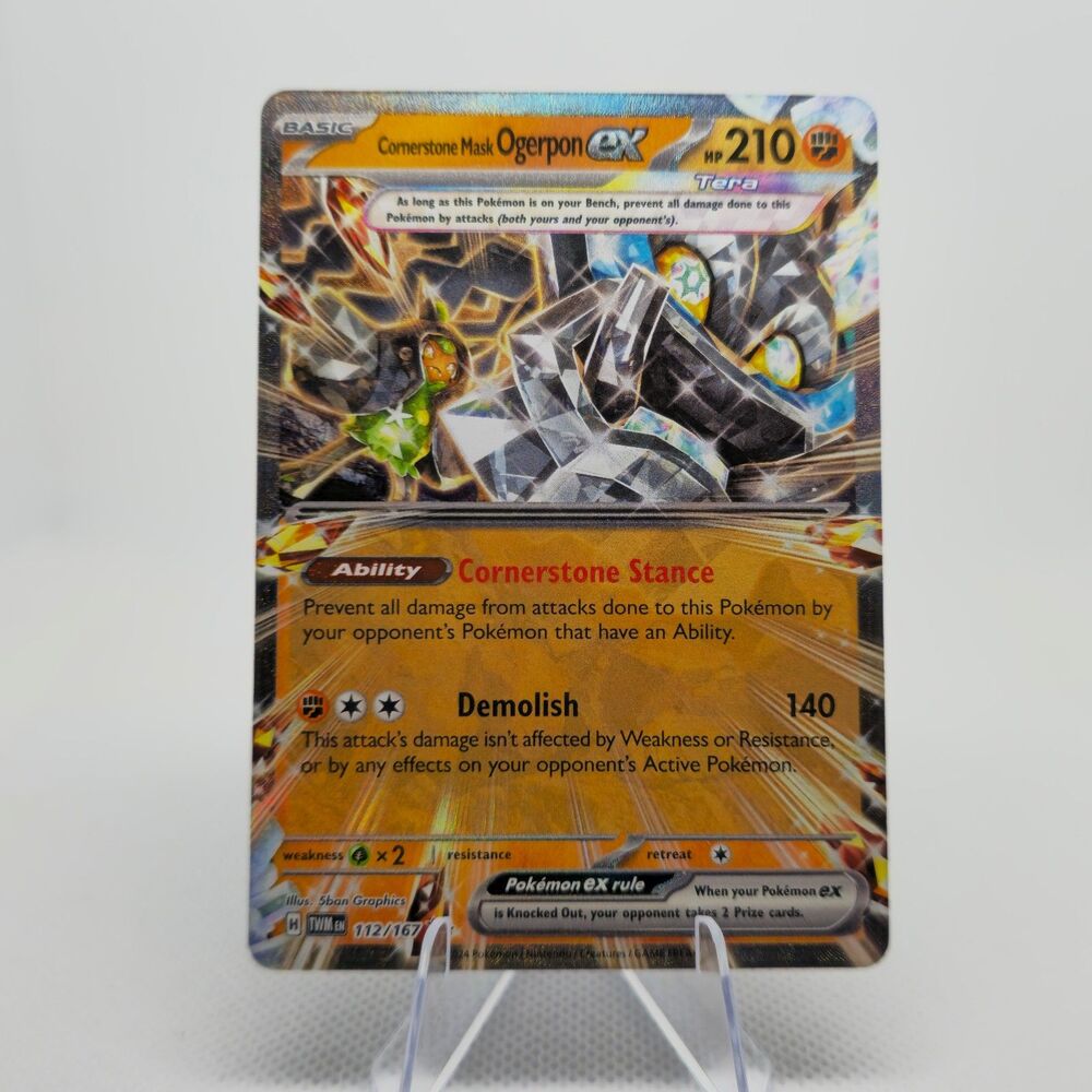 Pokemon Cornerstone Mask Ogerpon ex #112 TWM Twilight Masquerade